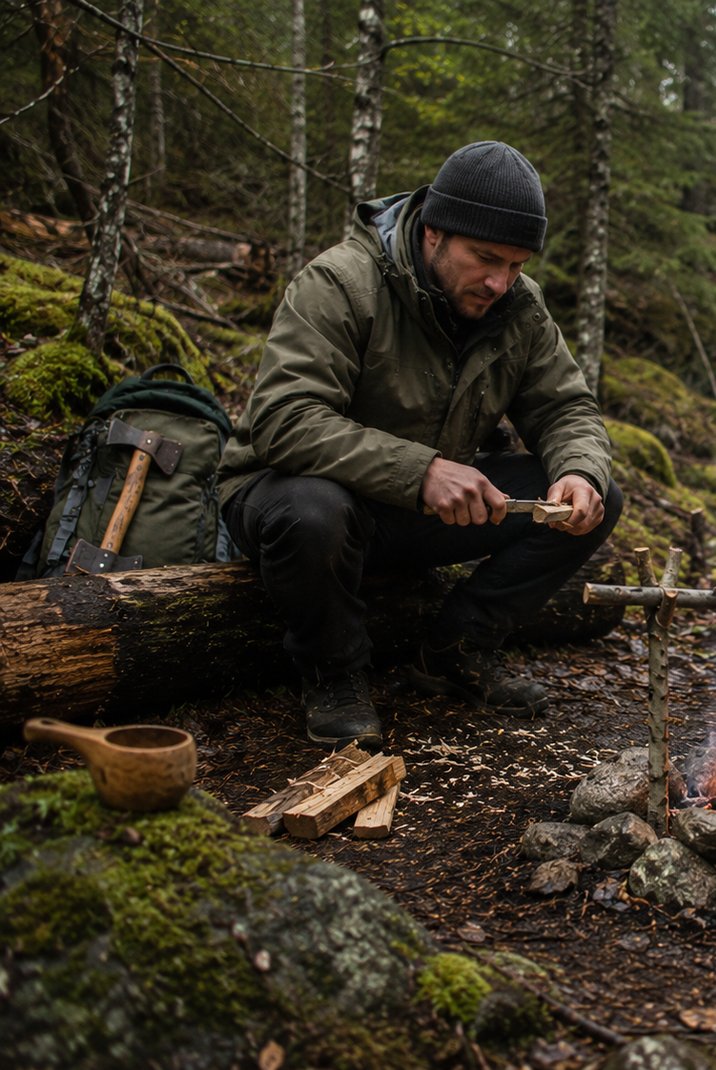 Building a shelter under the canopy